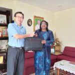 Hand-over of the Club’s 2 Laptops for SM La Salle students use